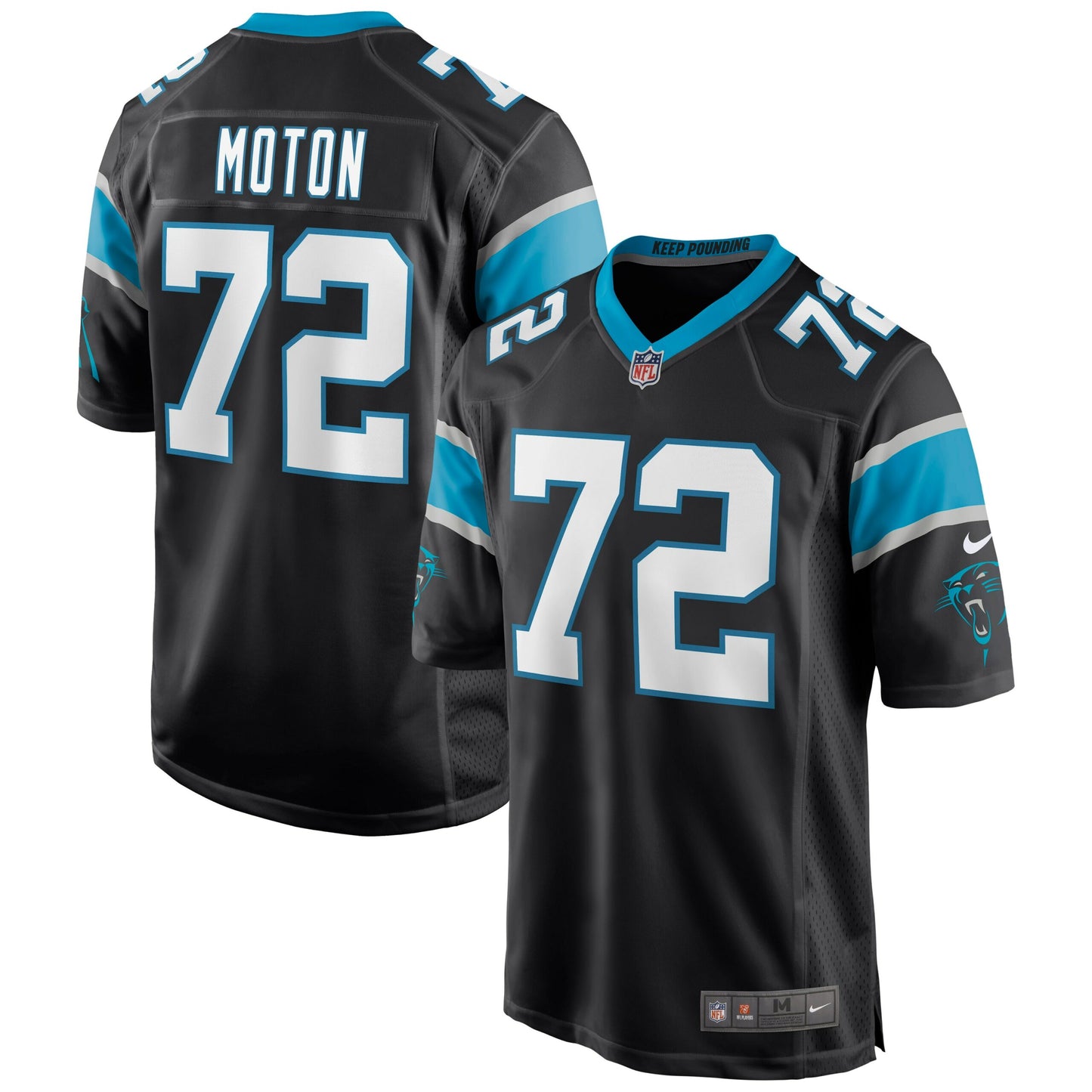 Taylor Moton Carolina Panthers Game Jersey - Black