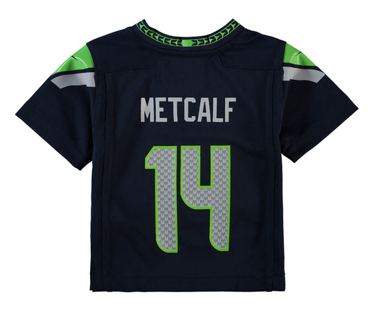 Toddler DK Metcalf Navy Seattle Seahawks Game Jersey
