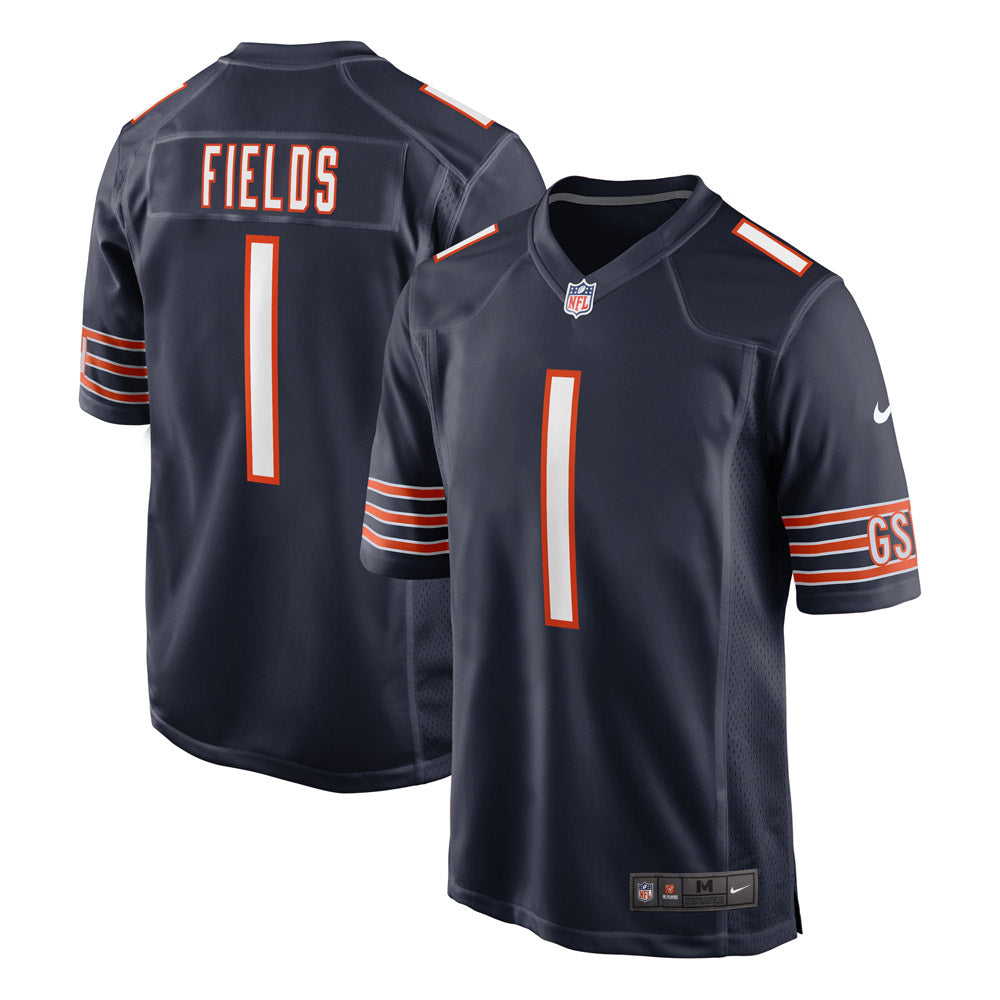 Men's Chicago Bears Justin Fields Game Jersey Navy