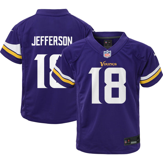 Justin Jefferson Minnesota Vikings Toddler Game Jersey - Purple