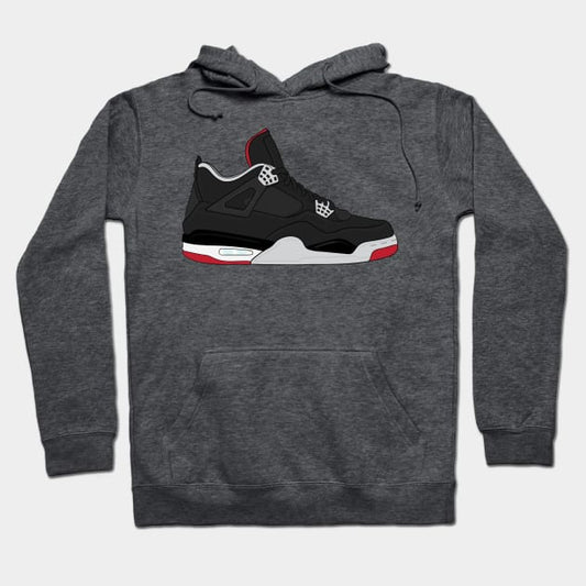 Air Jordan Iv (4) - Bred Hoodie