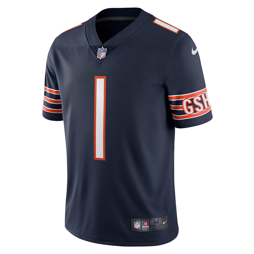 Men's Chicago Bears Justin Fields Vapor Limited Jersey Navy