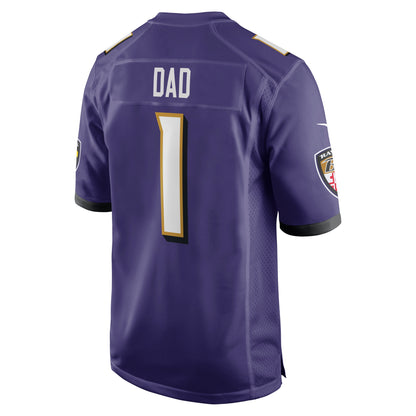 Number 1 Dad Baltimore Ravens Game Jersey - Purple