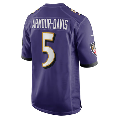 Jalyn Armour-Davis Baltimore Ravens Game Player Jersey - Purple