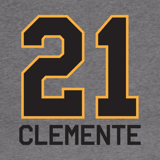Roberto Clemente Jersey Number Hoodie