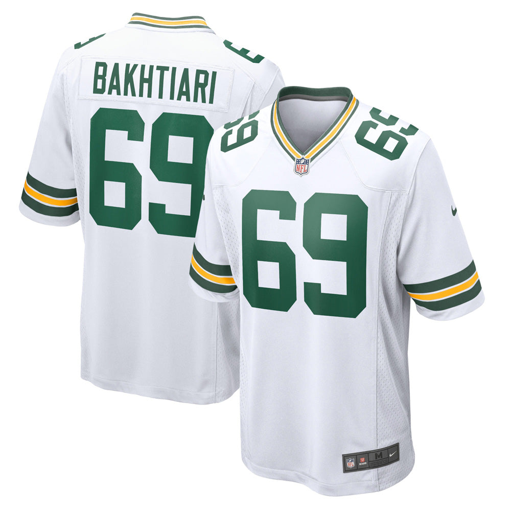 Men's Green Bay Packers David Bakhitari Game Jersey - White