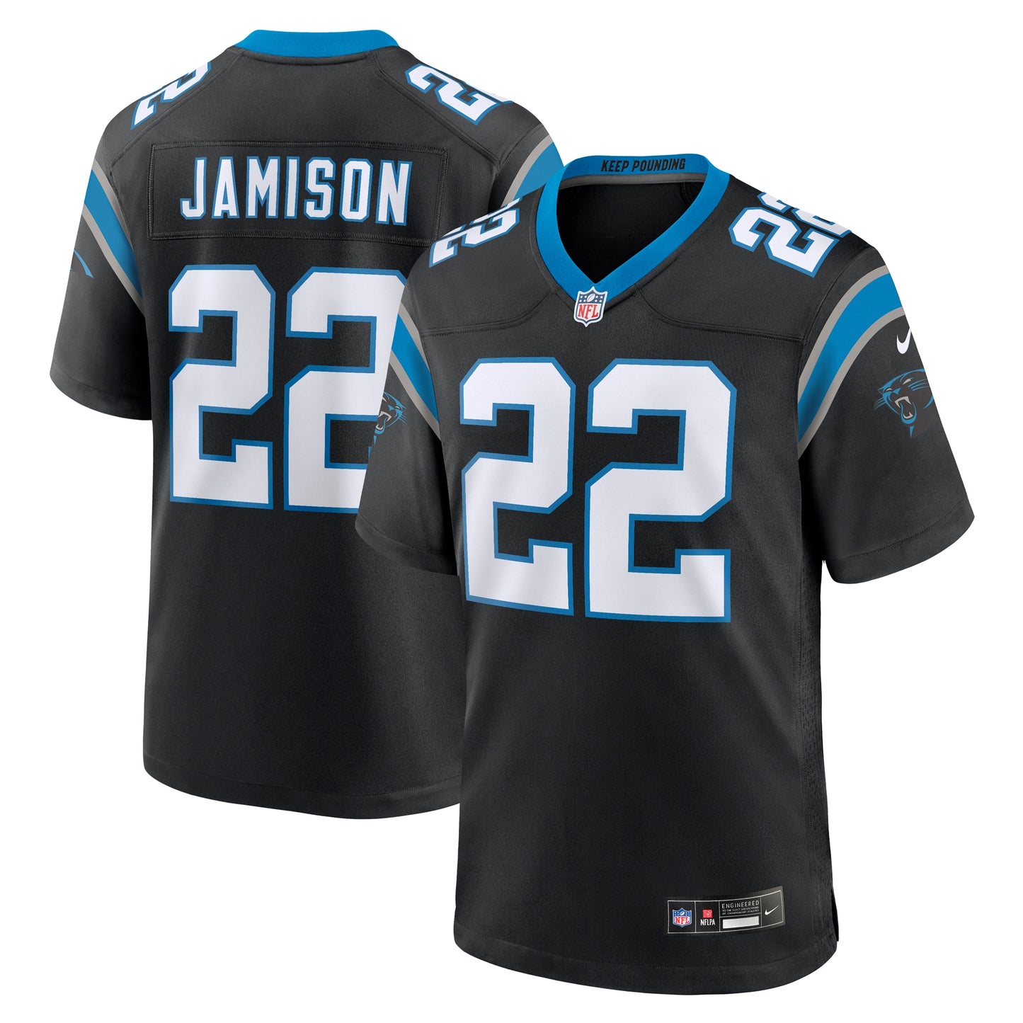 D'shawn Jamison Carolina Panthers Team Game Jersey - ?Black