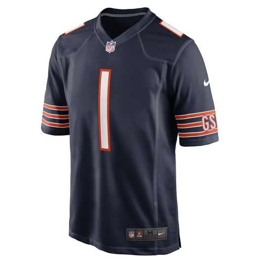 Justin Fields Chicago Bears Player Game Jersey - Navy