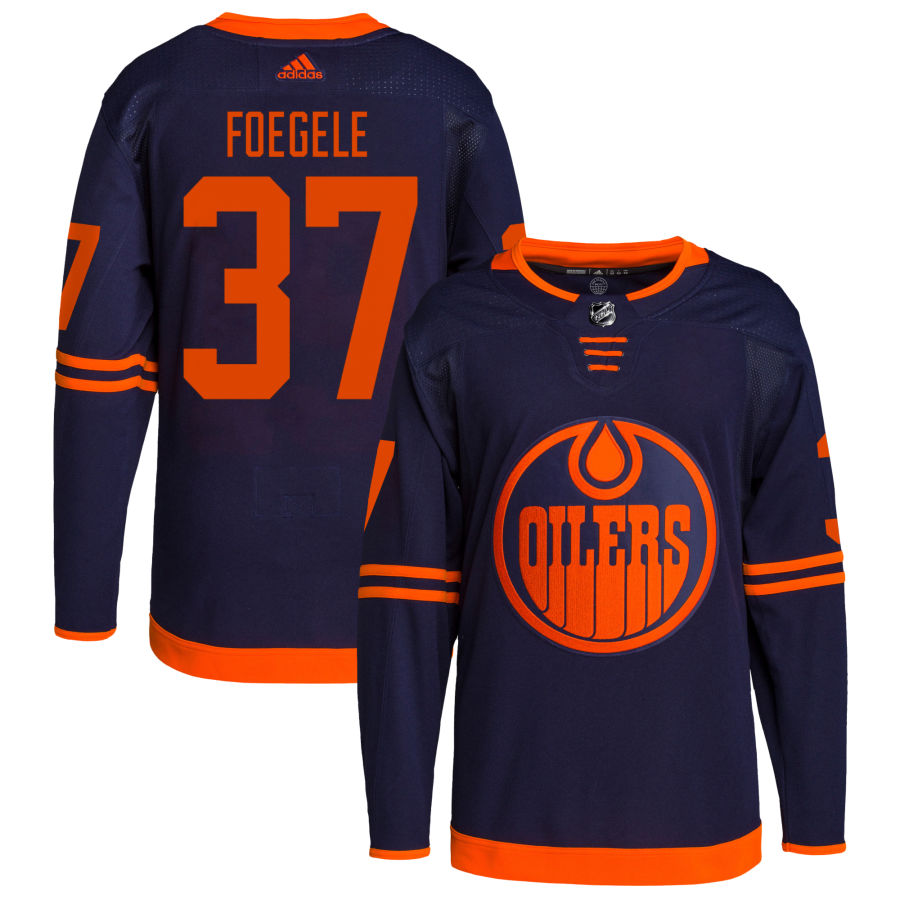 Warren Foegele Edmonton Oilers Alternate Primegreen Authentic Pro Jersey - Navy