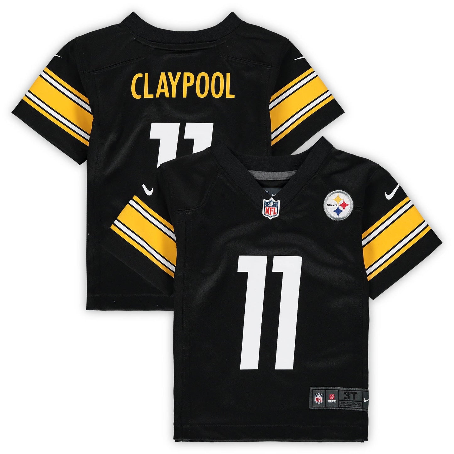 Toddler Chase Claypool Black Pittsburgh Steelers Game Jersey