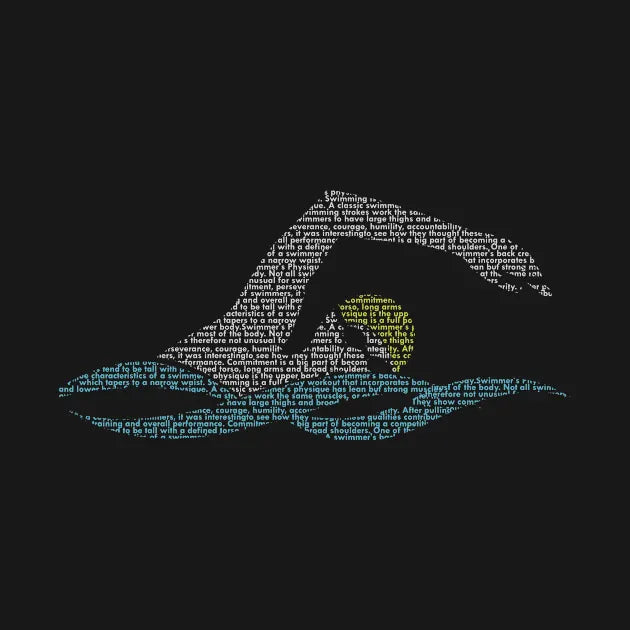 Love Swimming Typography' Awesome Swimming Gift T-Shirt