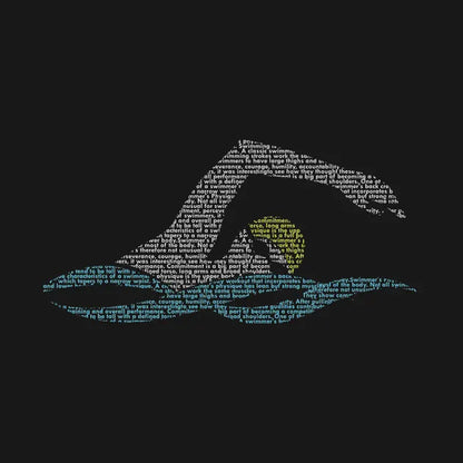Love Swimming Typography' Awesome Swimming Gift T-Shirt