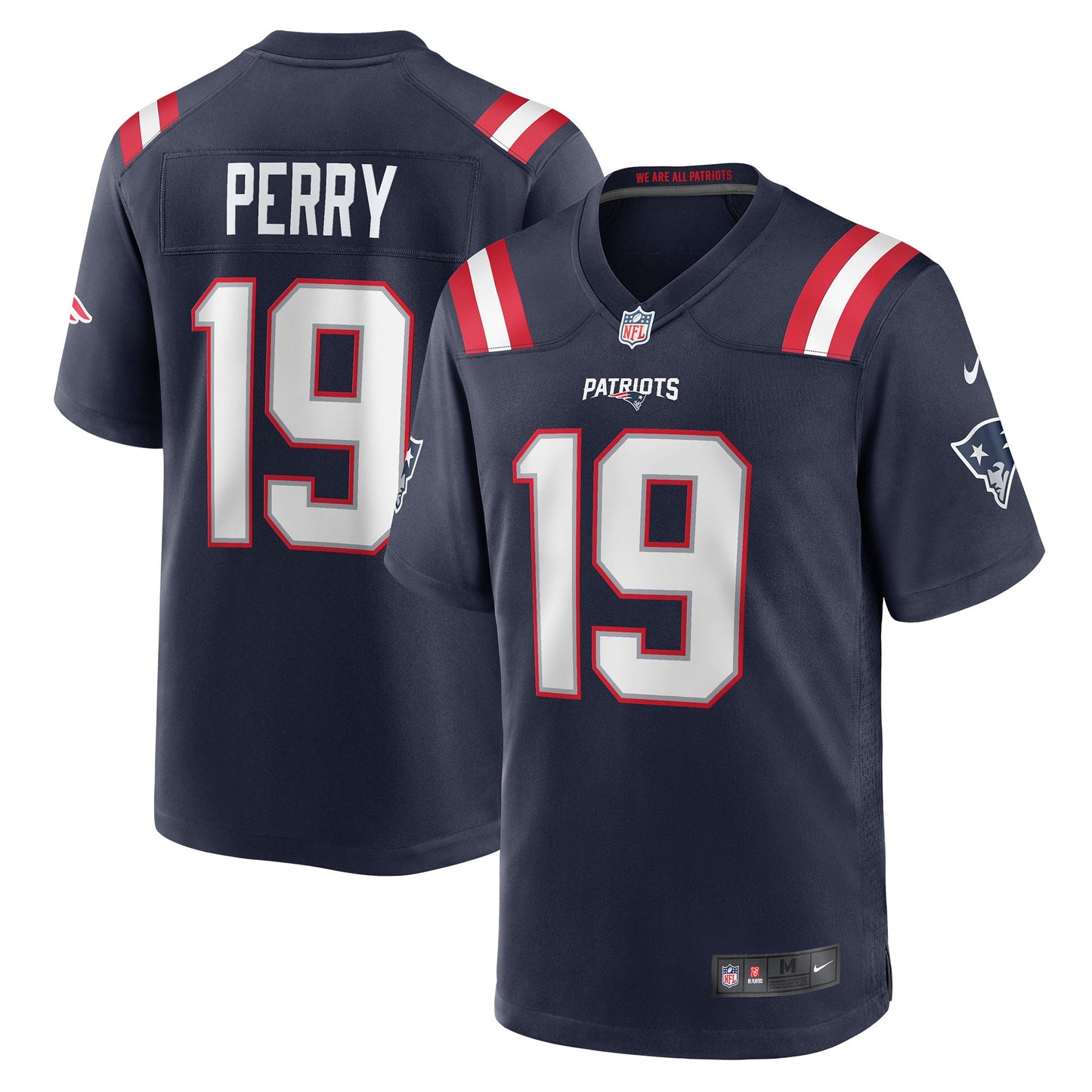 Malcolm Perry New England Patriots Game Player Jersey - Navy