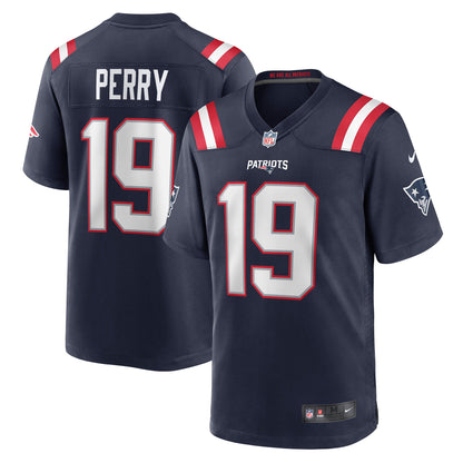 Malcolm Perry New England Patriots Game Player Jersey - Navy