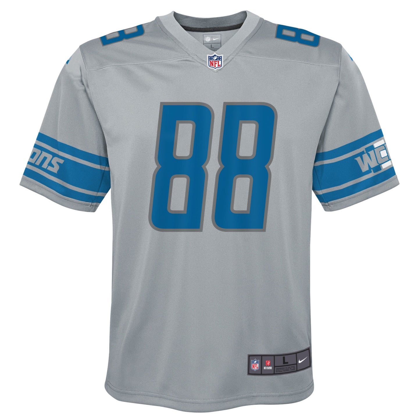 T.J. Hockenson Detroit Lions Youth Inverted Game Jersey - Silver