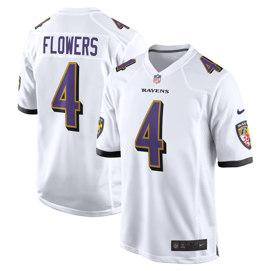 Zay Flowers Baltimore Ravens ?Game Jersey - ?White