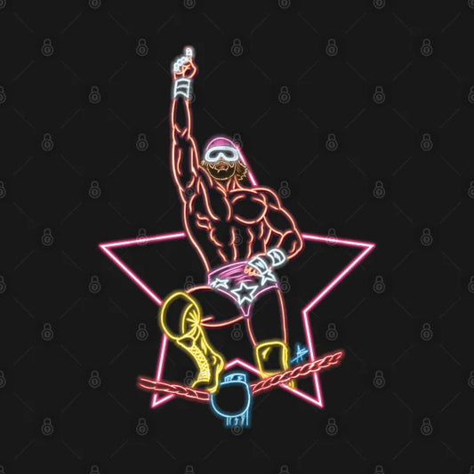 Macho Man Top Rope Neon T-Shirt