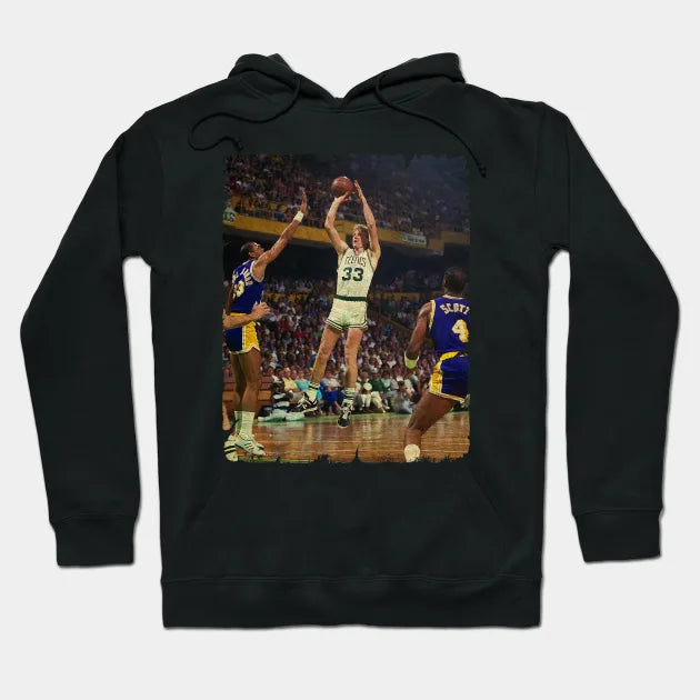 Larry Bird Shot To Ring Lakers Hoodie