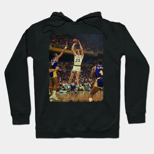 Larry Bird Shot To Ring Lakers Hoodie