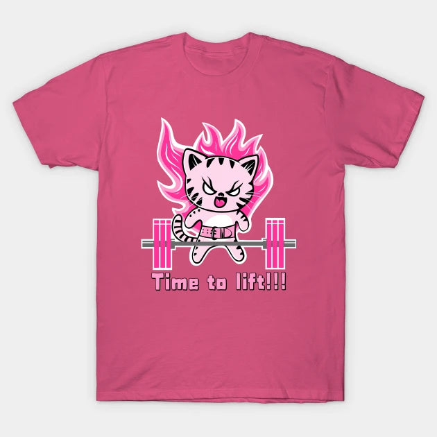 Weight Lifting Cat, Gym Girl, Fitness Girl T-Shirt