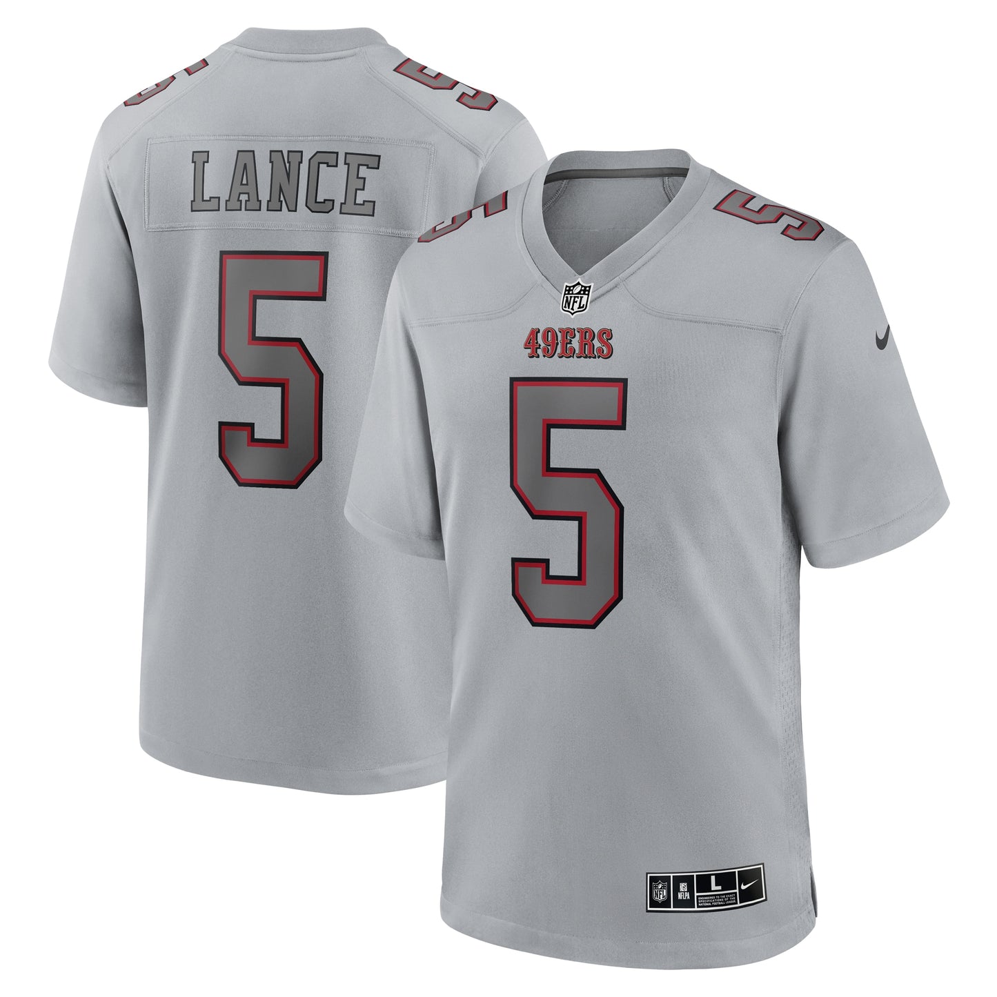 Trey Lance San Francisco 49ers Atmosphere Fashion Game Jersey - Gray