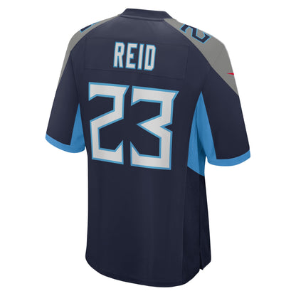John Reid Tennessee Titans Home Game Player Jersey - Navy