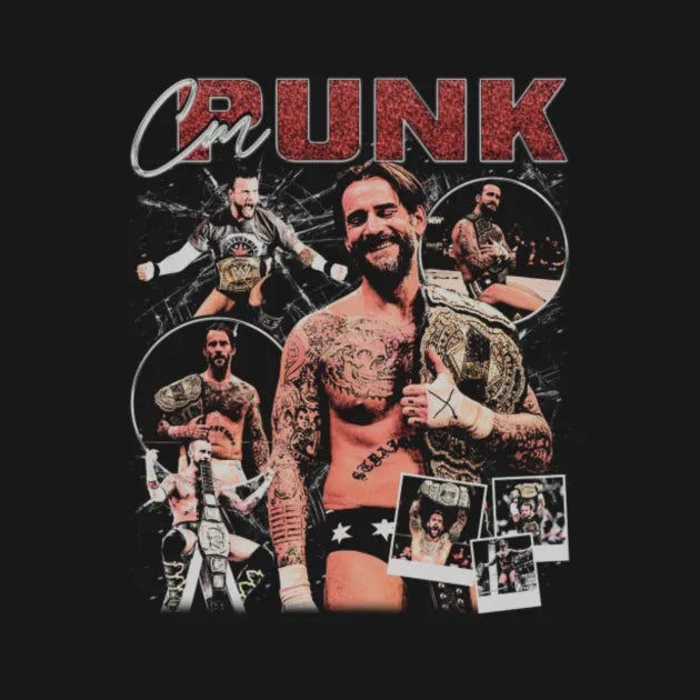 Cm Punk Vintage Bootleg #St Studios T-Shirt