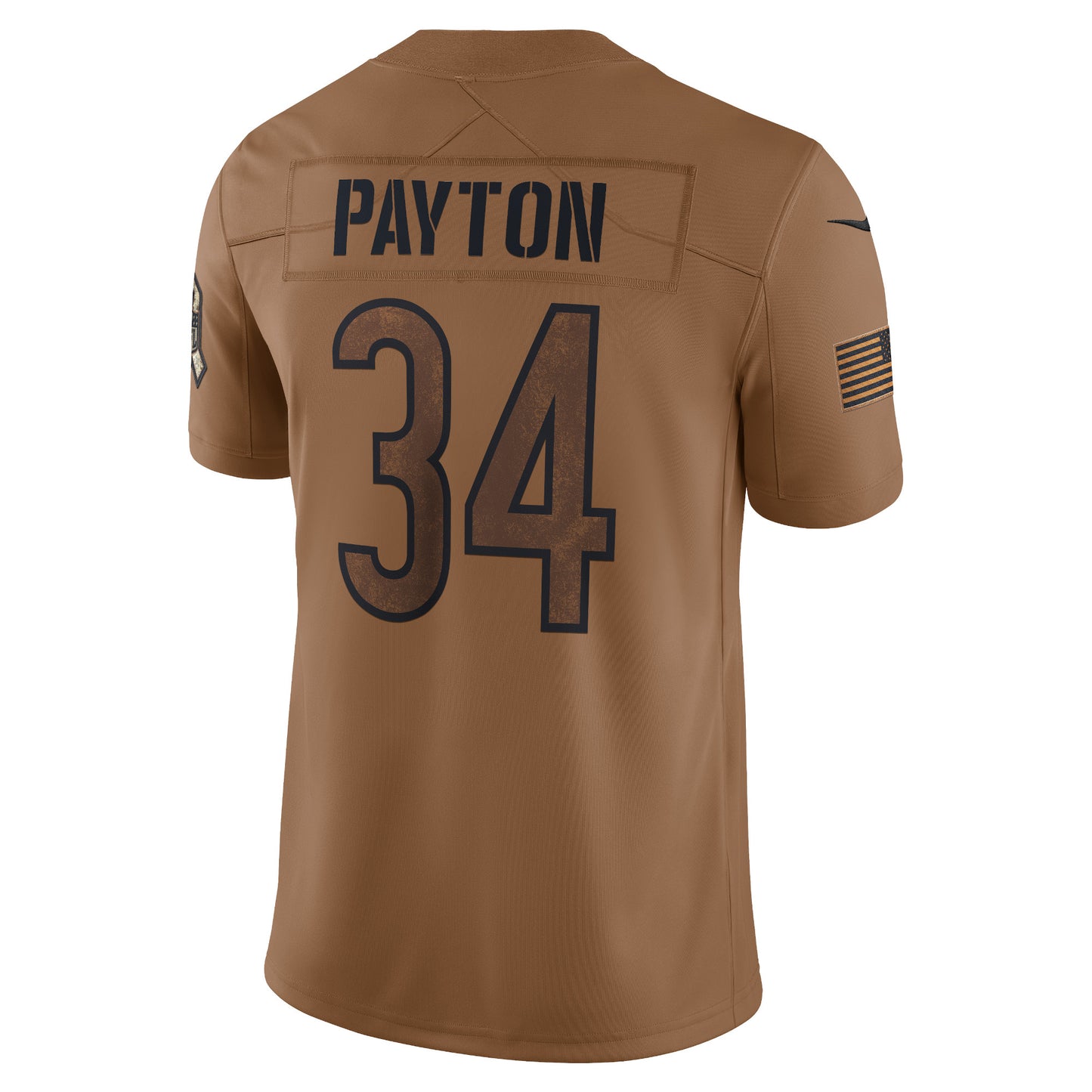 Walter Payton Chicago Bears 2023 Salute To Service Retired Player Limited Jersey - Brown