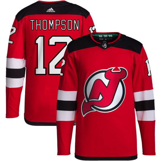 Tyce Thompson New Jersey Devils Home Primegreen Authentic Pro Jersey - Red