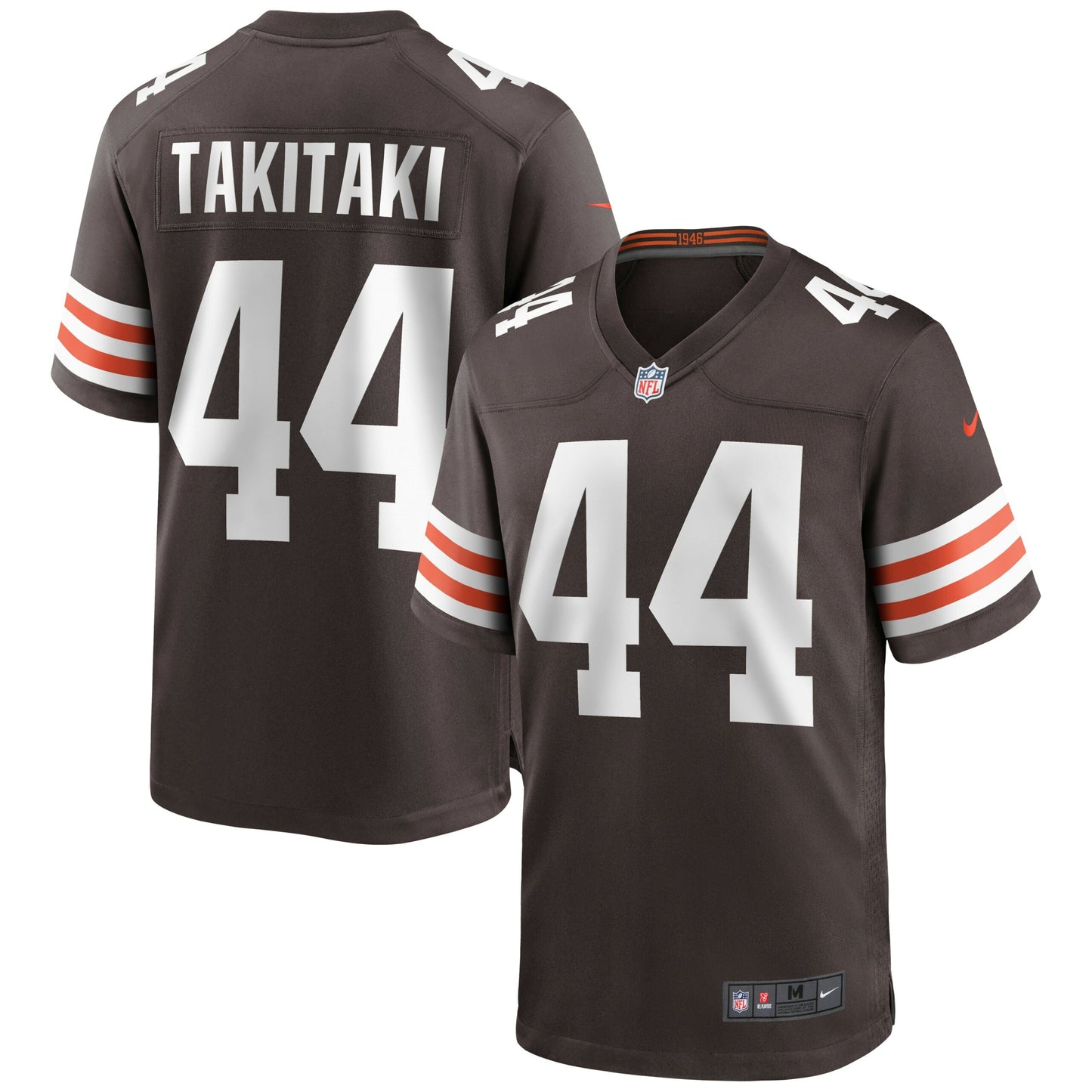 Sione Takitaki Cleveland Browns Game Jersey - Brown