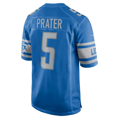 Matt Prater Detroit Lions Game Jersey - Blue