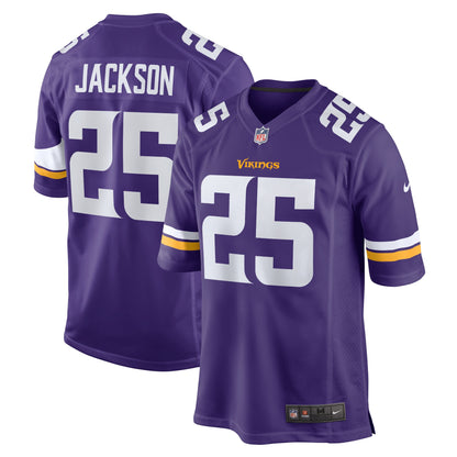 Theo Jackson Minnesota Vikings Home Game Player Jersey - Purple