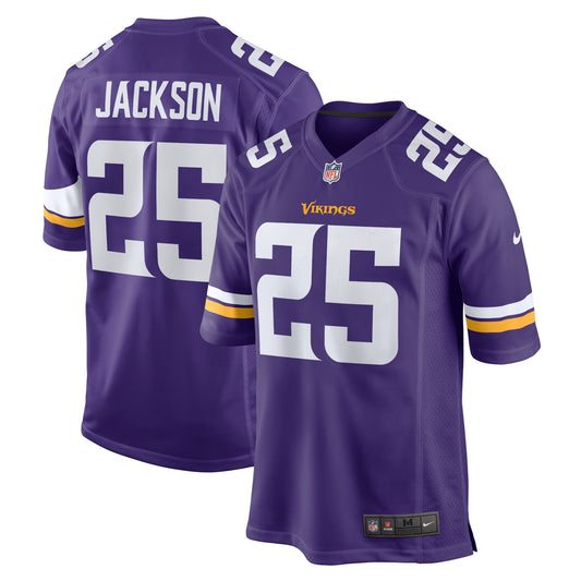 Theo Jackson Minnesota Vikings Home Game Player Jersey - Purple