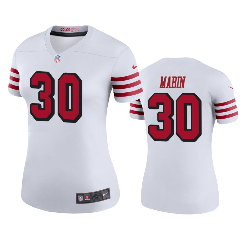 49ers Greg Mabin White Color Rush Legend Jersey