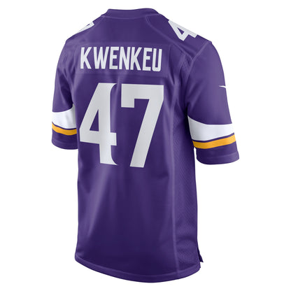 William Kwenkeu Minnesota Vikings Home Game Player Jersey - Purple