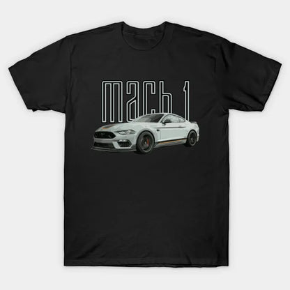 Mach 1 Mustang Gt 5.0L V8 Performance Car Fighter Jet Gray T-Shirt