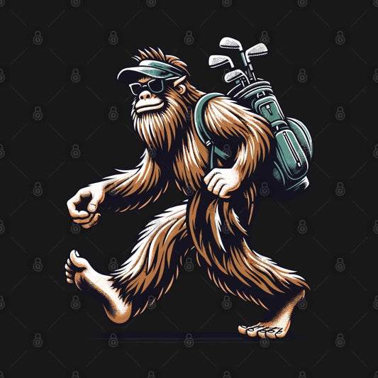 Funny Golf Novelty Sasquatch Bigfoot Golfing Hoodie