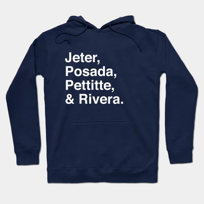 Jeter, Posada, Pettitte, Rivera - White Hoodie