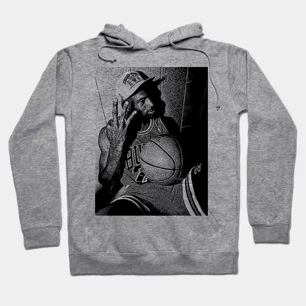 Michael Jordan Drawing Vintage Lines Hoodie