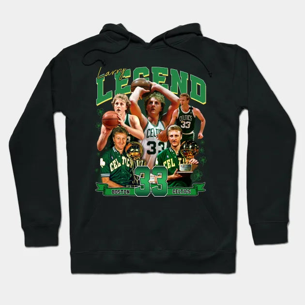 Larry Bird Legend Air Bird Basketball Signature Vintage Retro 80S 90S Bootleg Rap Style Hoodie