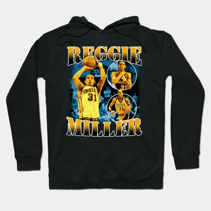 Reggie Miller Choke Sign Basketball Legend Signature Vintage Retro 80S 90S Bootleg Rap Style Hoodie