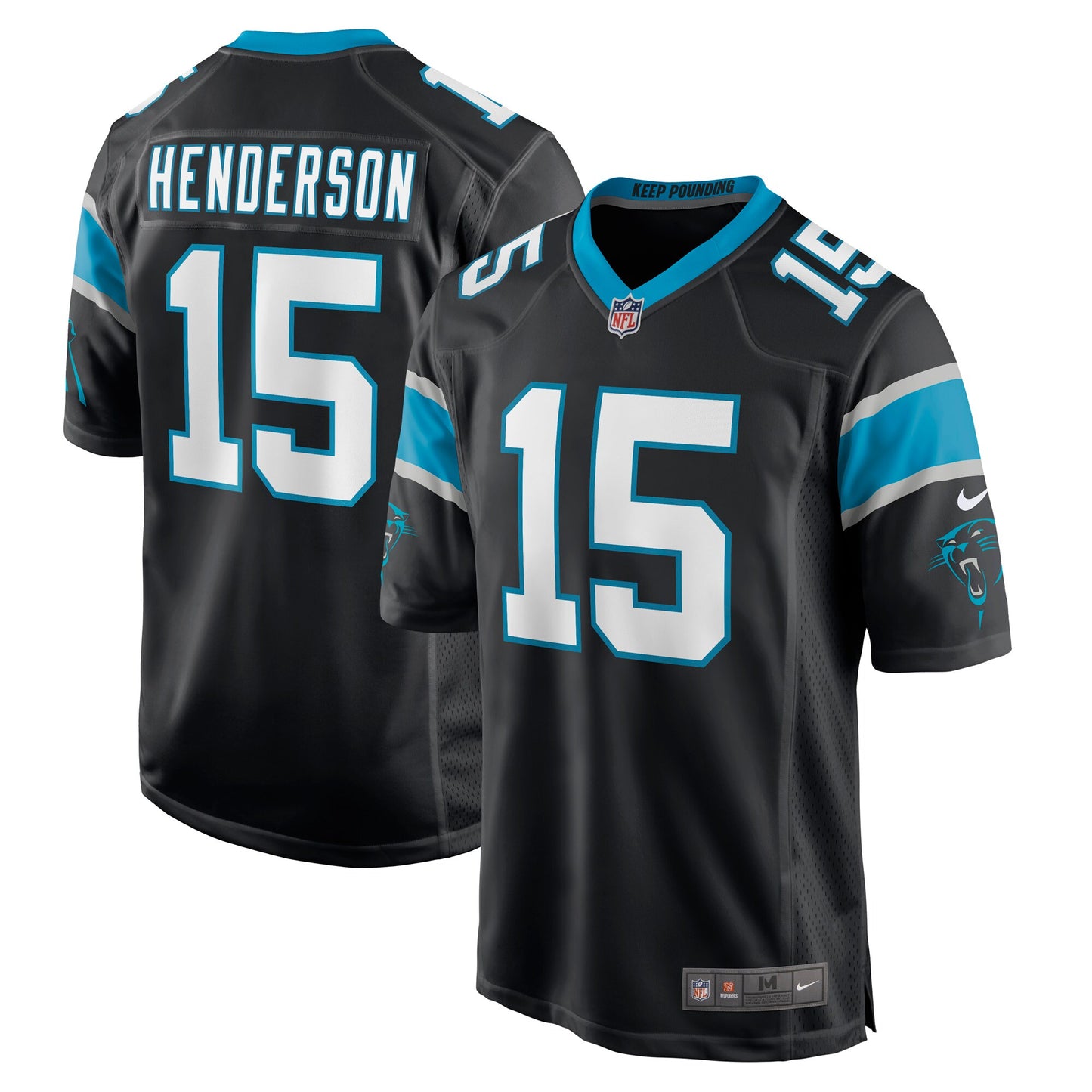 C.J. Henderson Carolina Panthers Game Jersey - Black