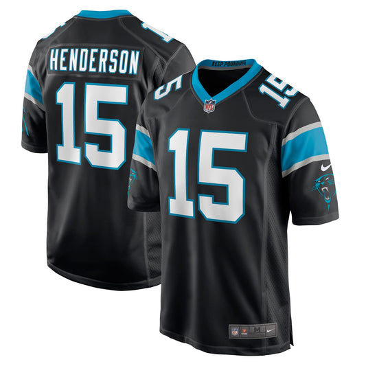 C.J. Henderson Carolina Panthers Game Jersey - Black