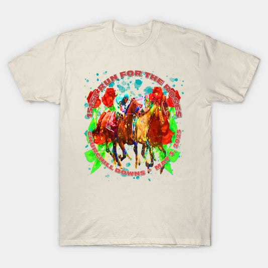 151St Run For The Roses 2025 Horse Racing Design T-Shirt