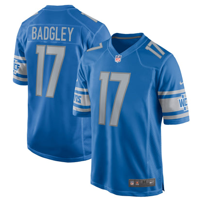 Michael Badgley Detroit Lions Home Game Player Jersey - Blue
