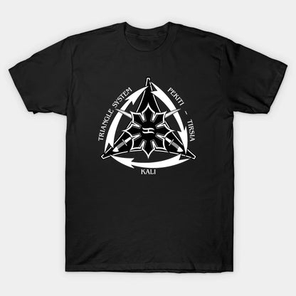 Triangle System With Swords And White Arrows T-Shirt