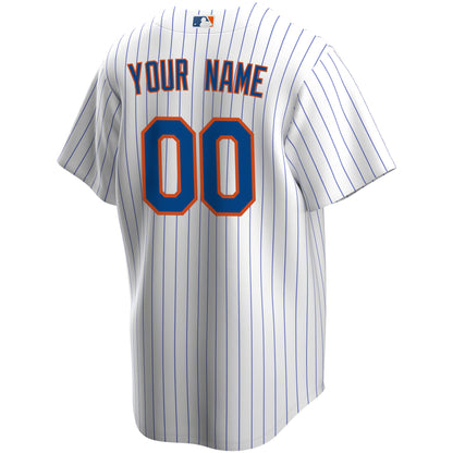 New York Mets Youth Home Replica Custom Jersey - White