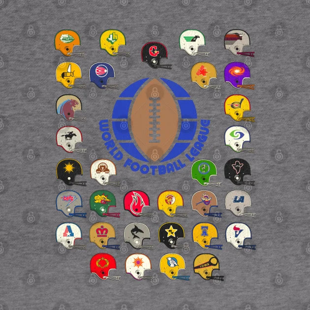 World Football League Defunct Team Helmets Hoodie