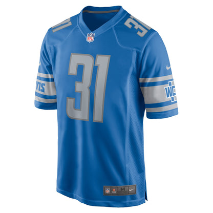 Kerby Joseph Detroit Lions Player Game Jersey - Blue