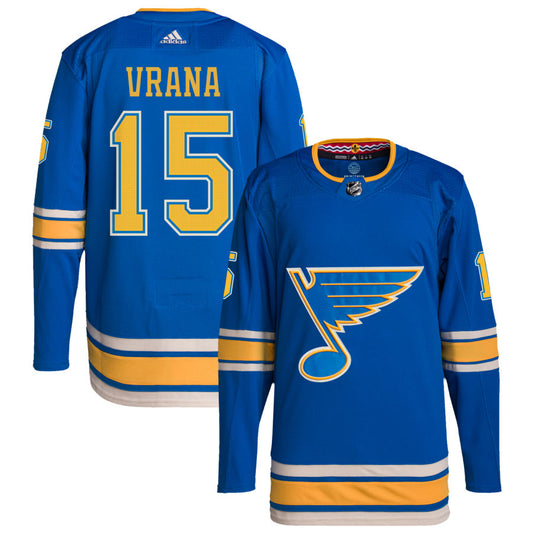 Jakub Vrana St. Louis Blues Alternate Authentic Pro Jersey - Blue